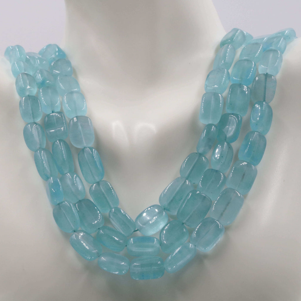 Natural Blue Quartz Indian Jewelry Necklace for Saree/Sari