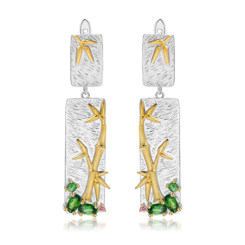 Bamboo Plant Statement earrings