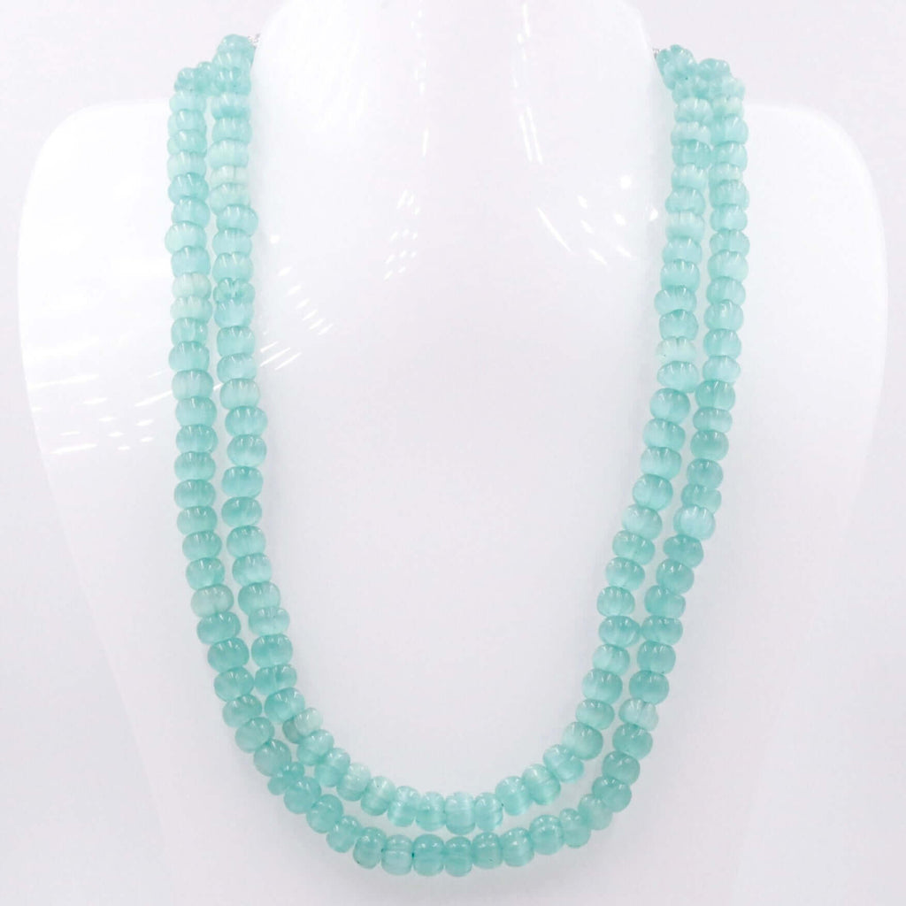 Blue Quartz Necklace with Indian Style for Indian Saree/Sari