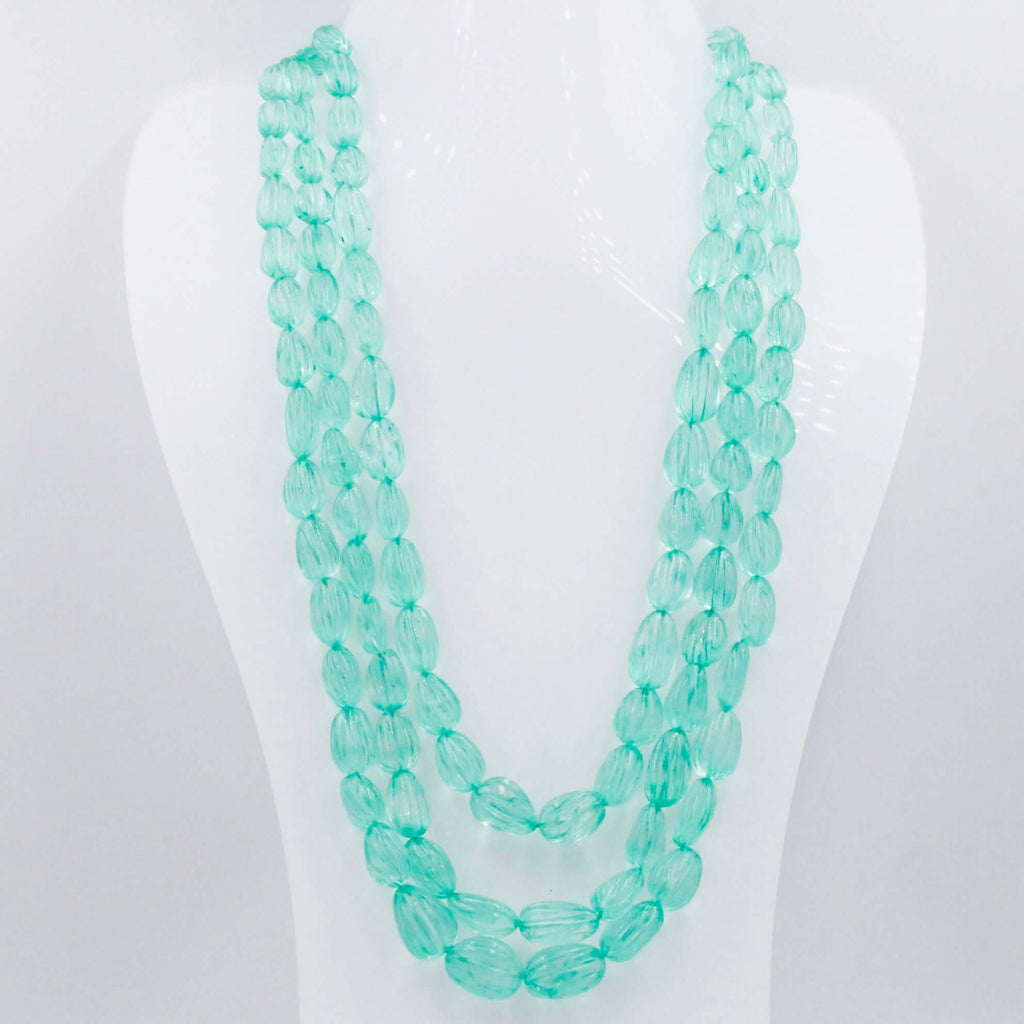 Handmade Green Quartz Beaded Necklace