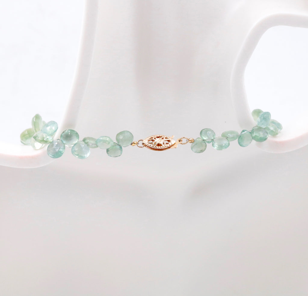 Gemstone Prehnite Stone Genuine Necklace