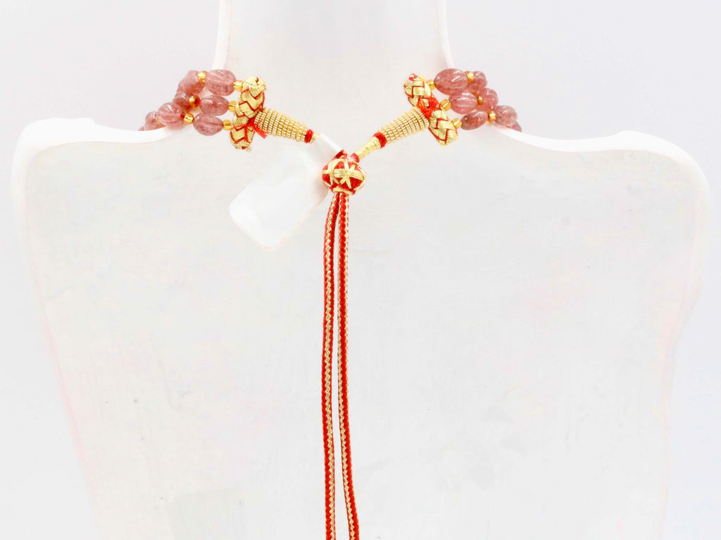 Russian Ruby Quartz Gemstone Necklace Design