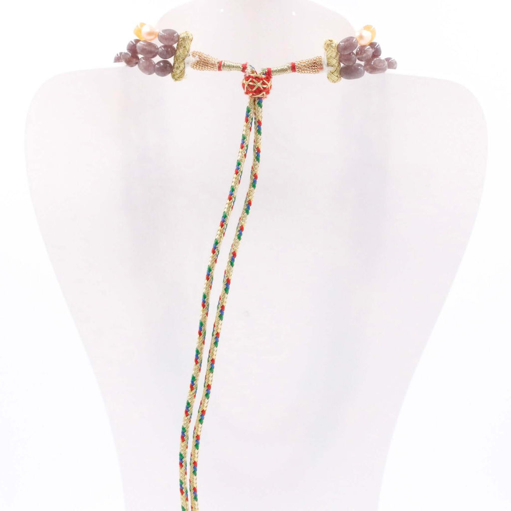 Artisan Crafted Multi-Color Necklace with Pearls