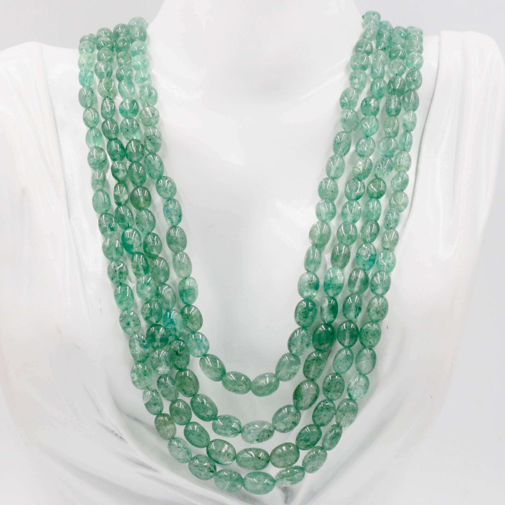 Natural Aventurine Quartz Necklace - Indian Sarafa Jewelry