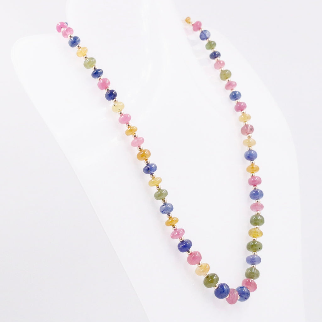 Beaded MultiColor Sapphire Necklace