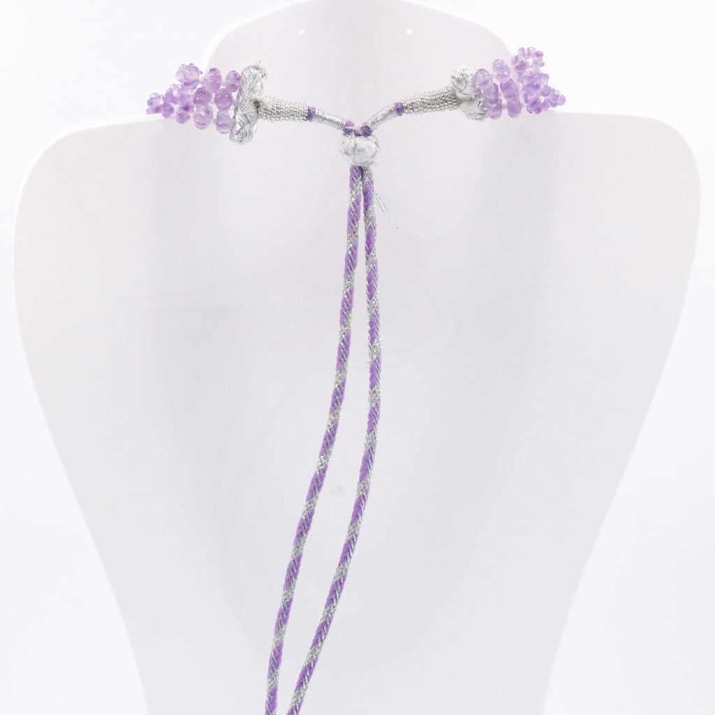 Vibrant Amethyst Pumpkin Beaded Necklace