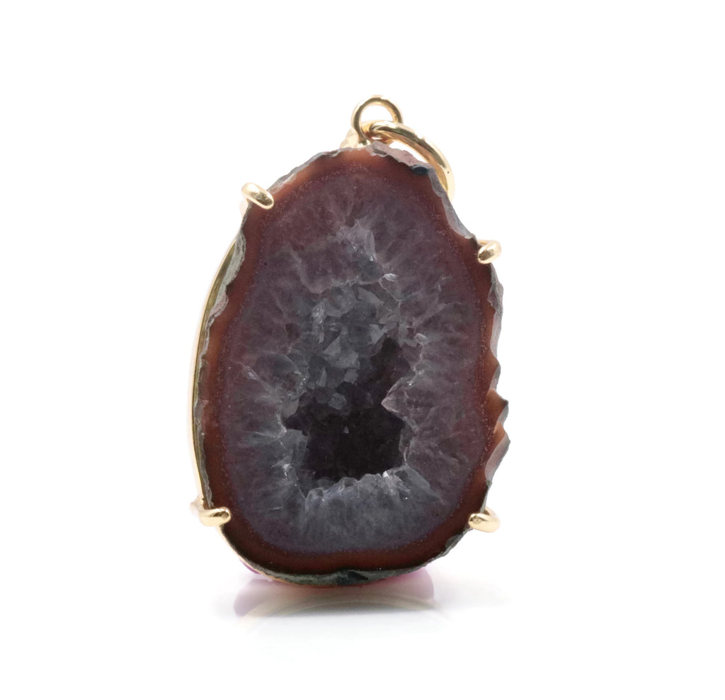 Agate Bead Pendant Necklace