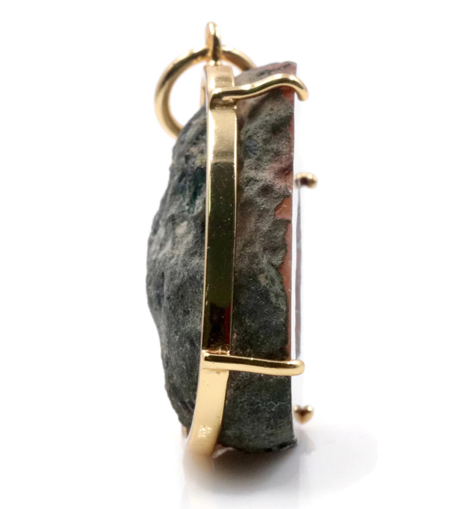 18K Gold Plated Agate Pendant