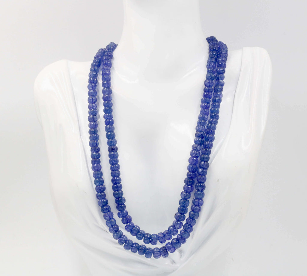 Indian Necklace with Tanzanite Beads: Exquisite Detail