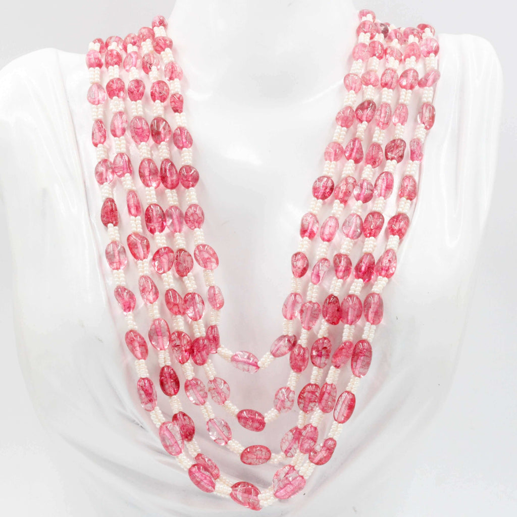 Rose Quartz Necklace for Indian Wedding