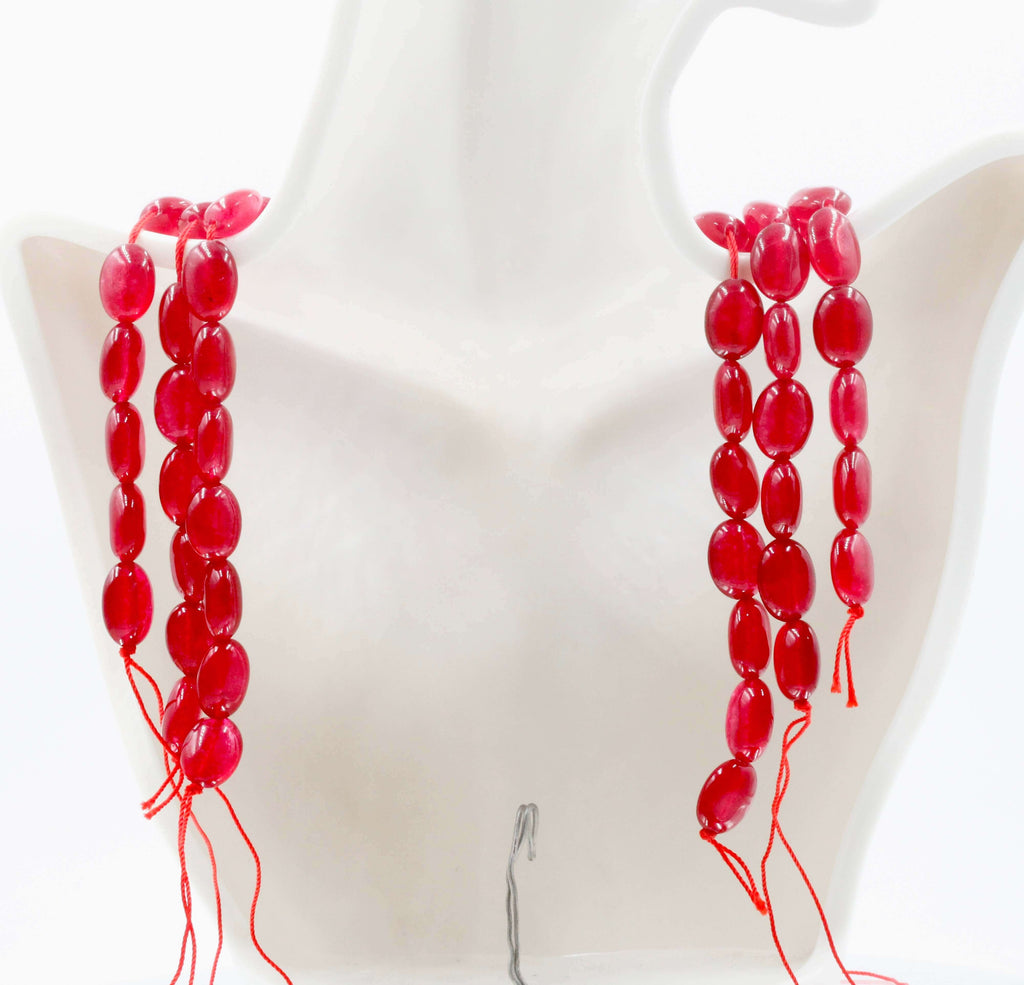 Red Quartz Beaded Strand: Crafting Gemstone