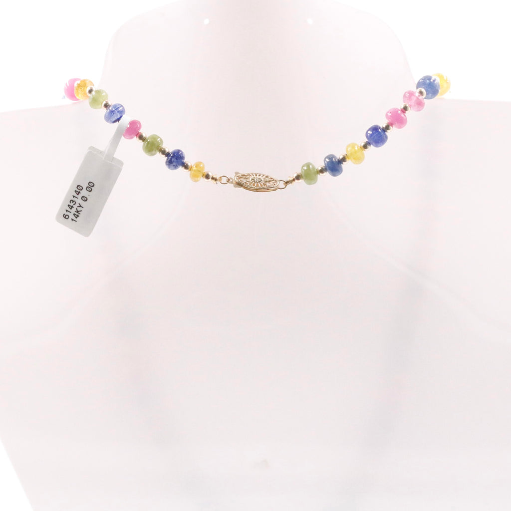 Elegant Sapphire Necklace with Rondelle Design