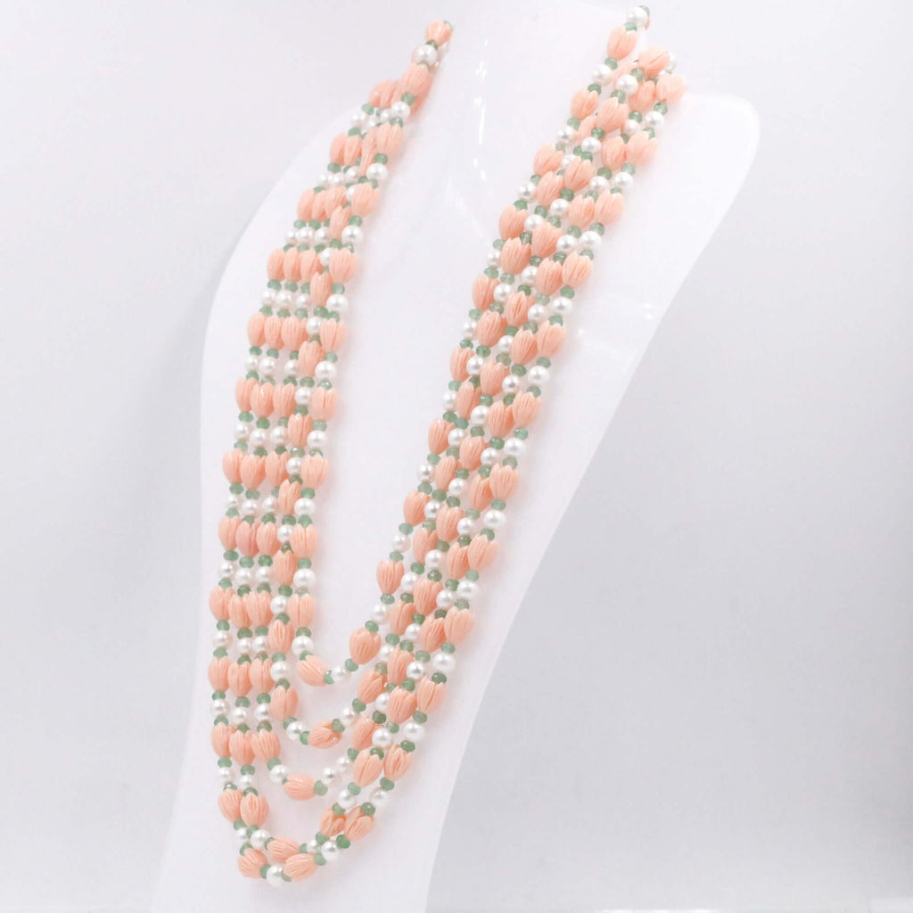 Resin Tulip Beaded Necklace