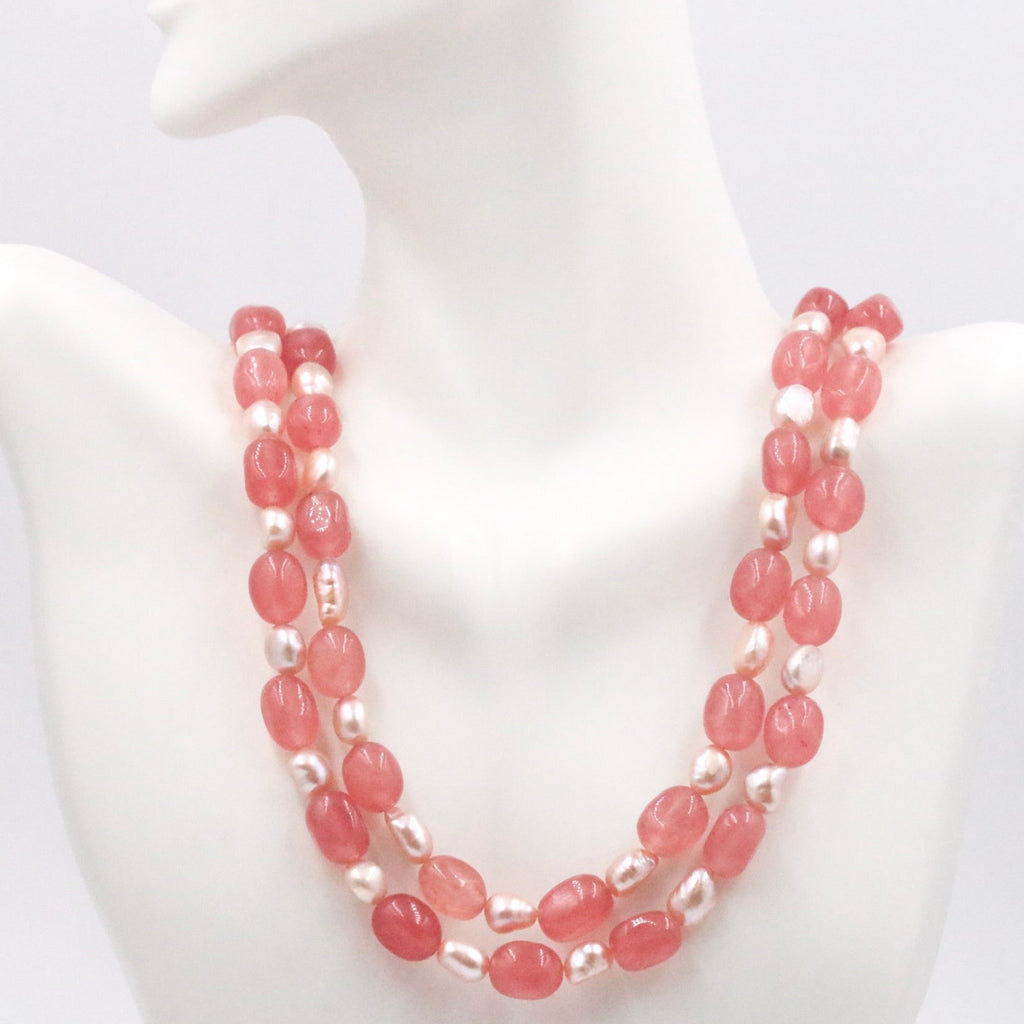 Gemstone w/ Fresh Water Pearl Necklace