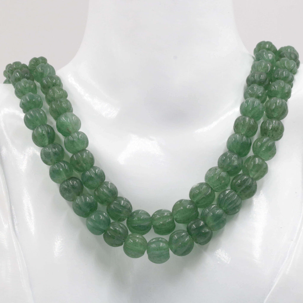 Natural Emerald Jewelry: Necklace for Green Saree/Sari