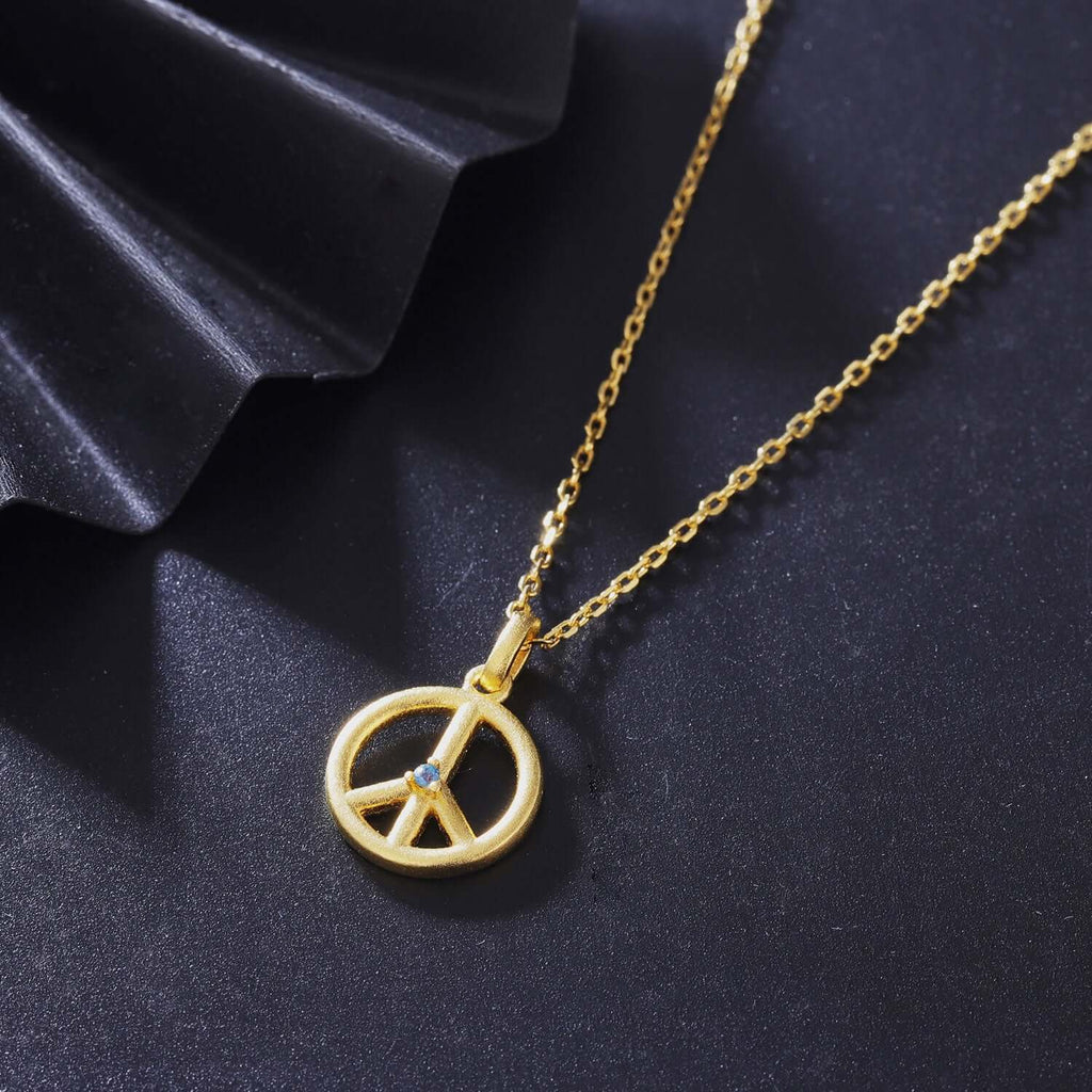 Peace Sign Charm Necklace