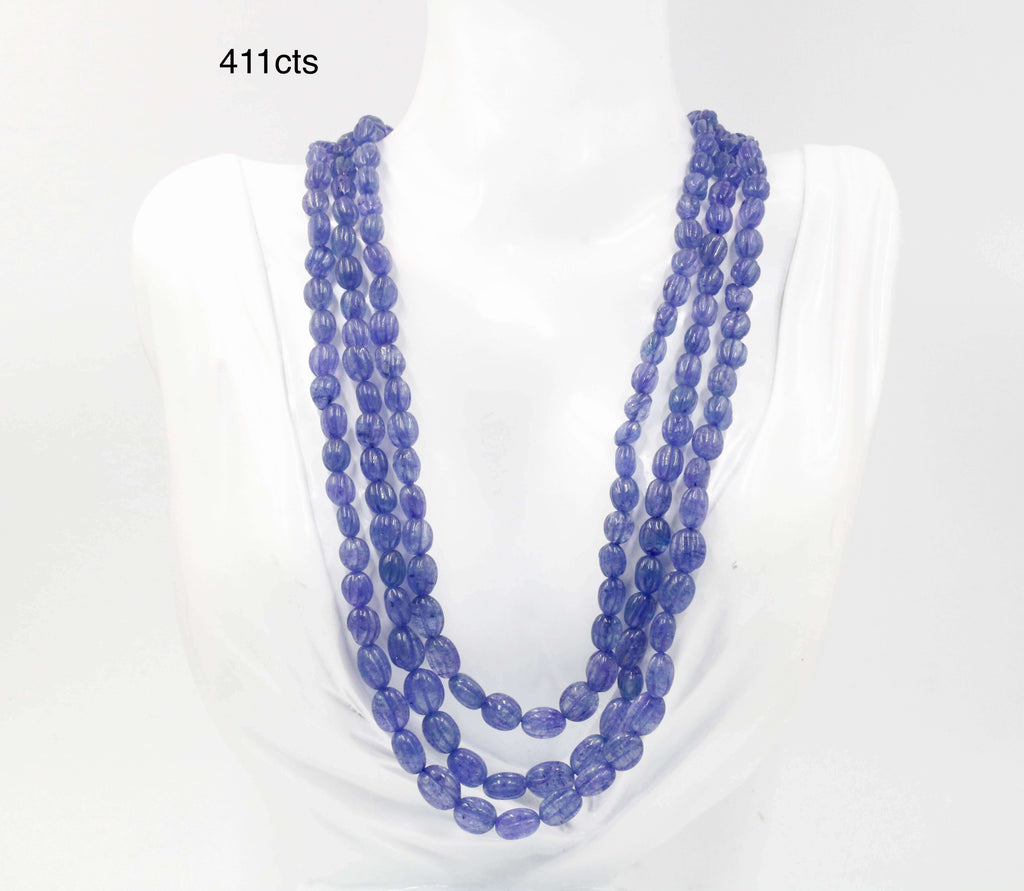 Layered Tanzanite Quartz Gemstone Jewelry