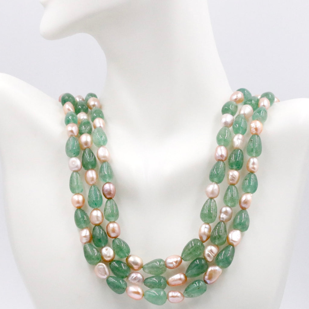 Green Russian Emerald Quartz Necklace