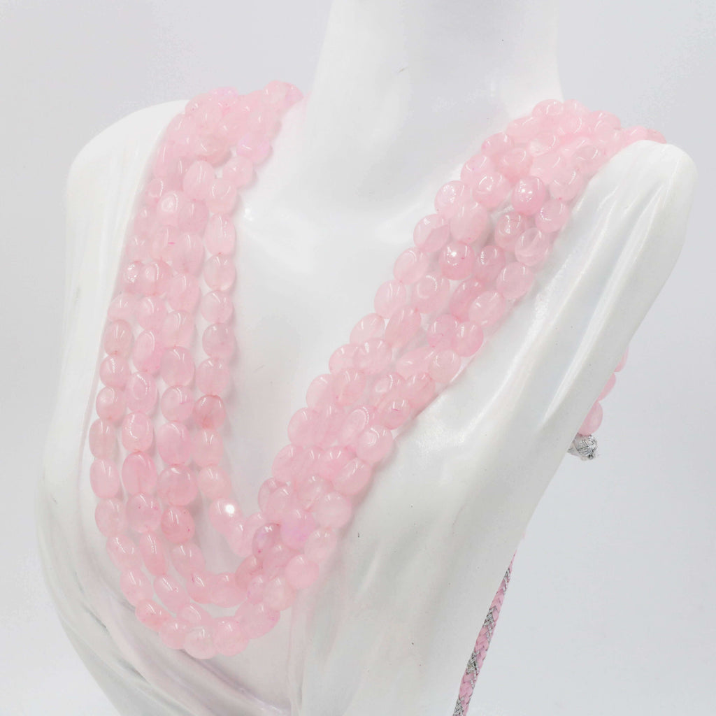 Pink Gemstone Beaded Statement Piece