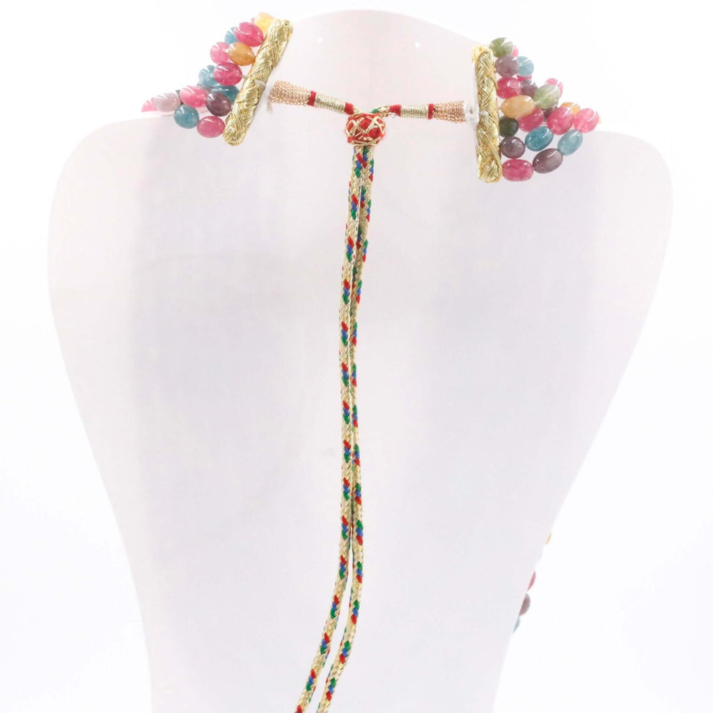 Multi Color Gemstone Layered Necklace