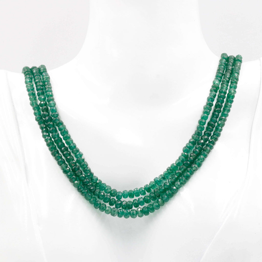 Natural Emerald Quartz Necklace - Traditional Indian Jewelry