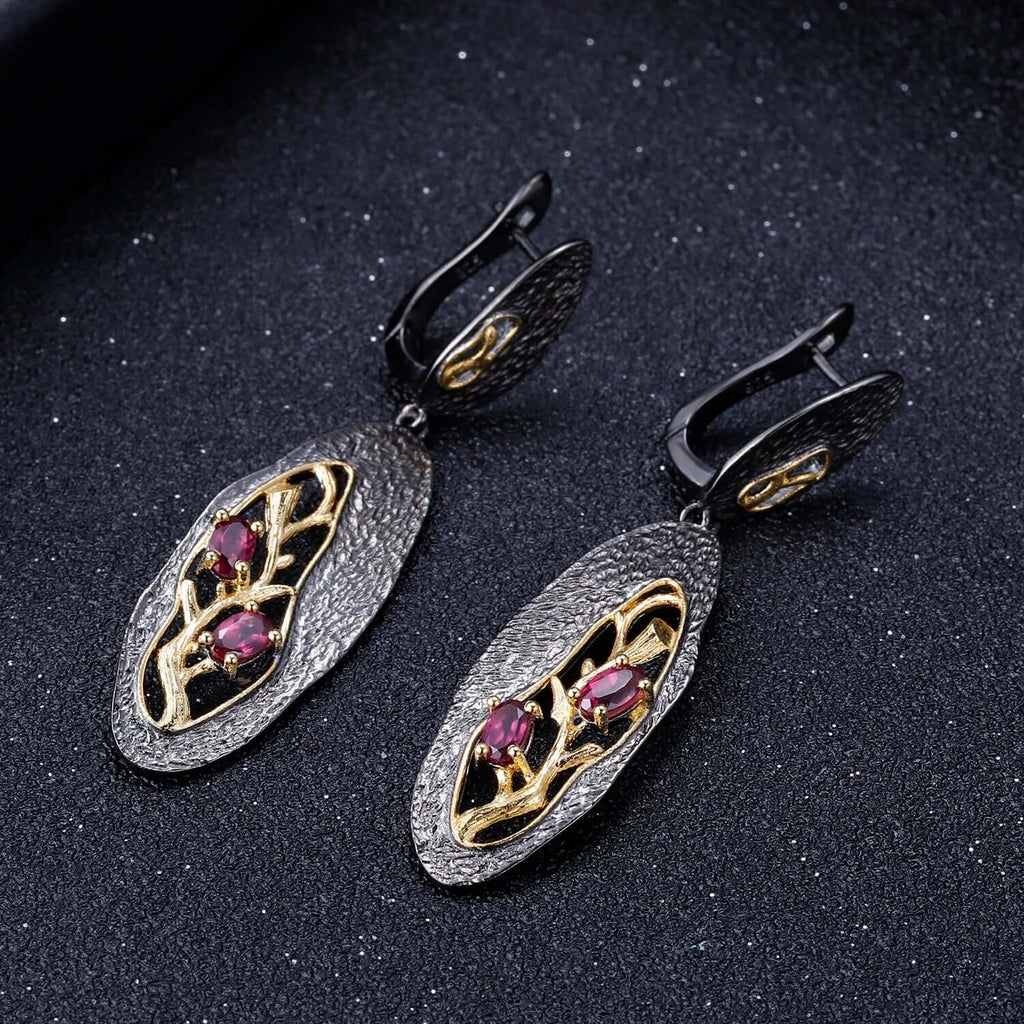 Rhodolite Garnet Earrings