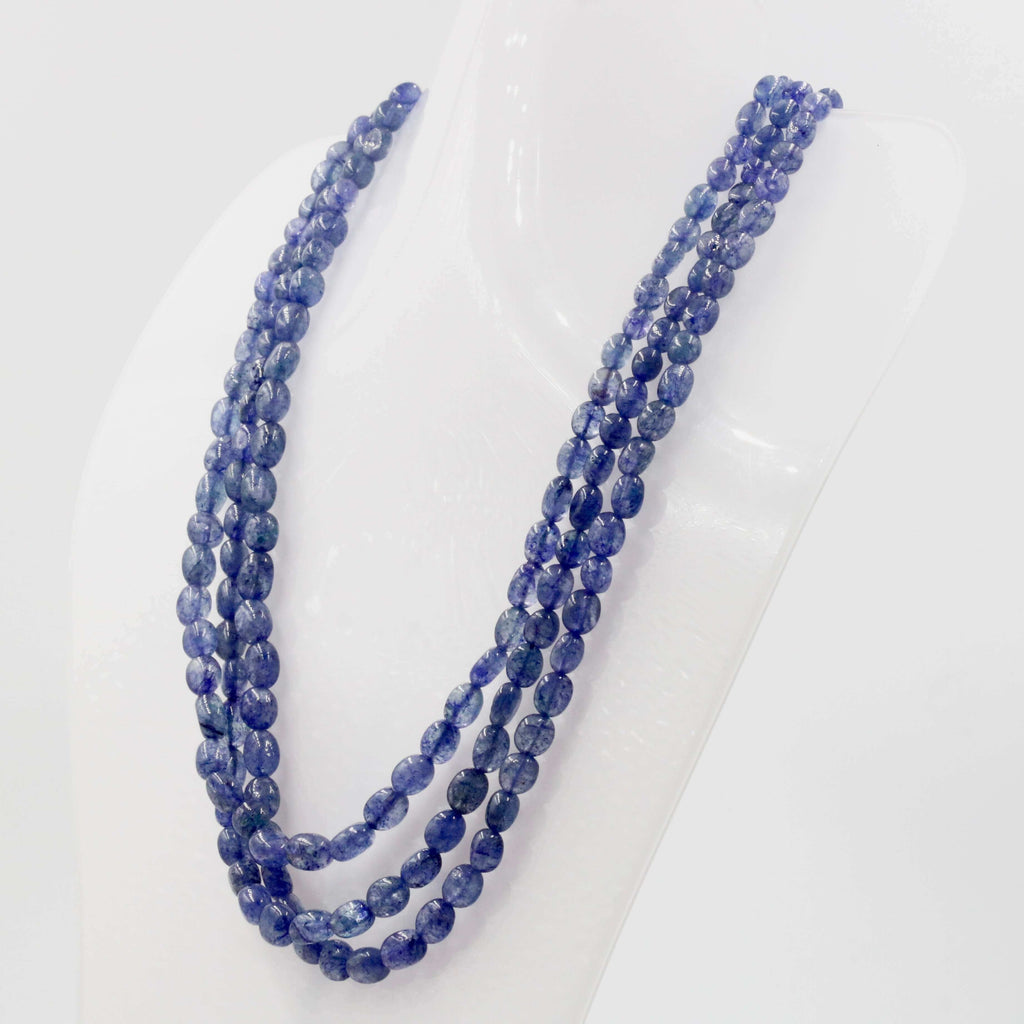 Beaded Tanzanite Quartz Statement Necklace