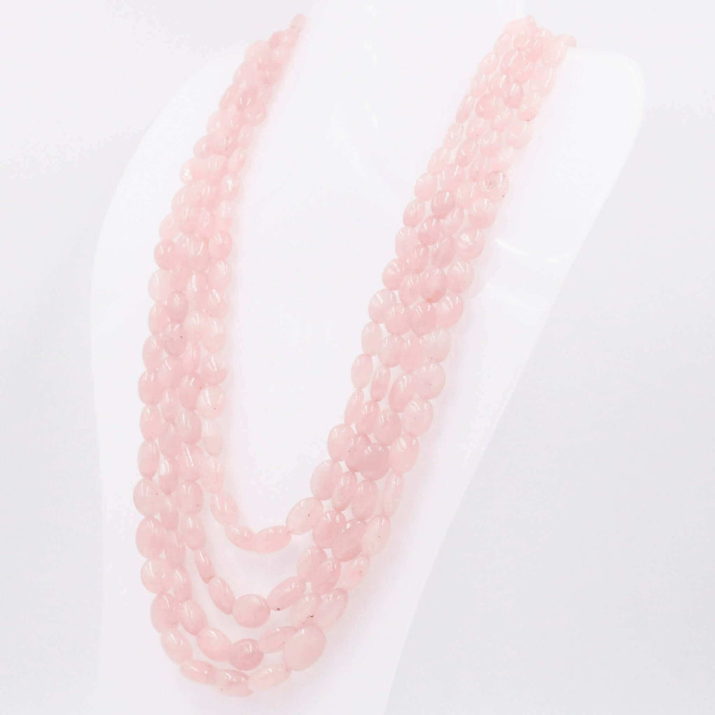 Indian Pink Rose Quartz Necklace