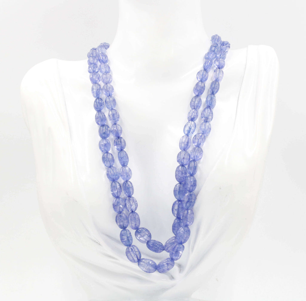 Handmade Tanzanite Quartz Beaded Necklace