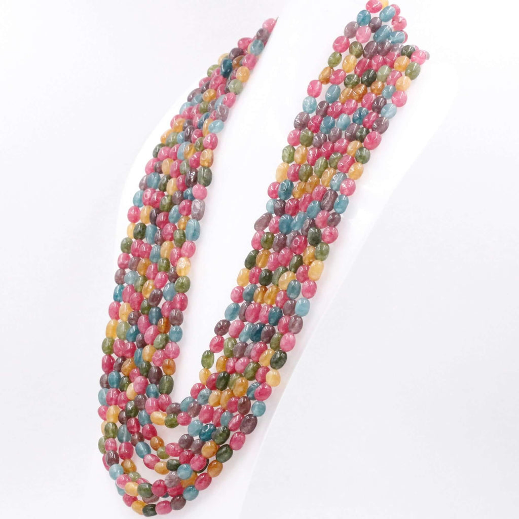 Layered Multi Color Quartz Necklace