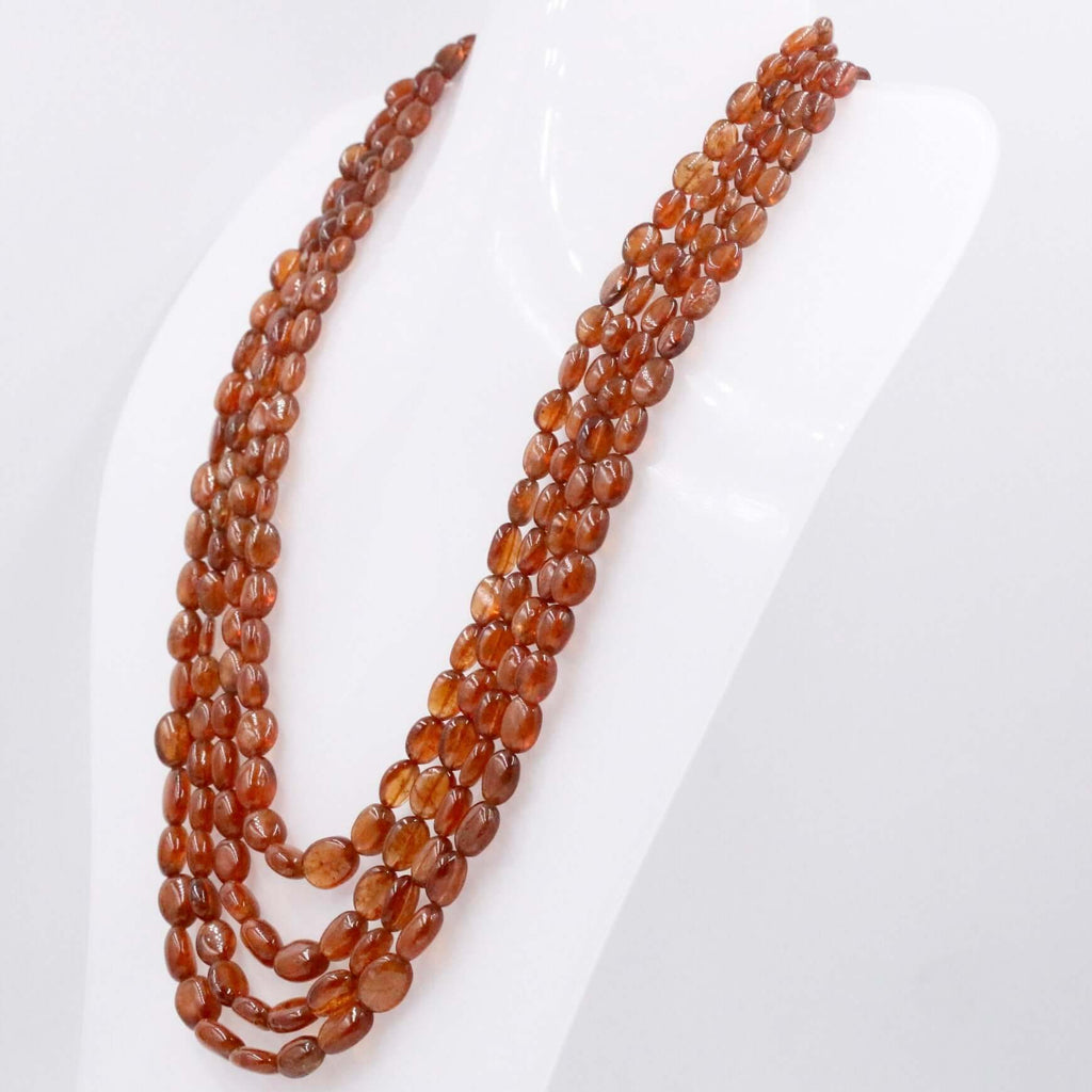 Layered Garnet Hessonite Necklace