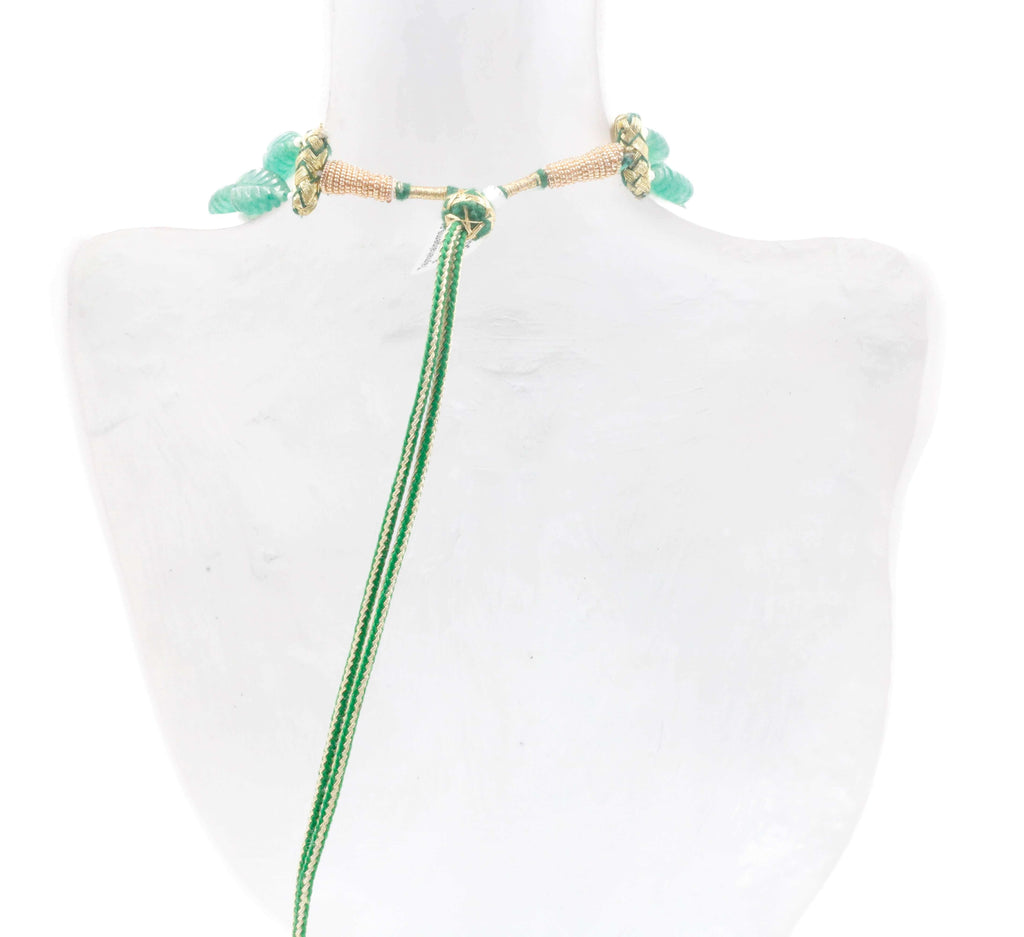 Natural Green Quartz Necklace - Traditional Indian Jewelry