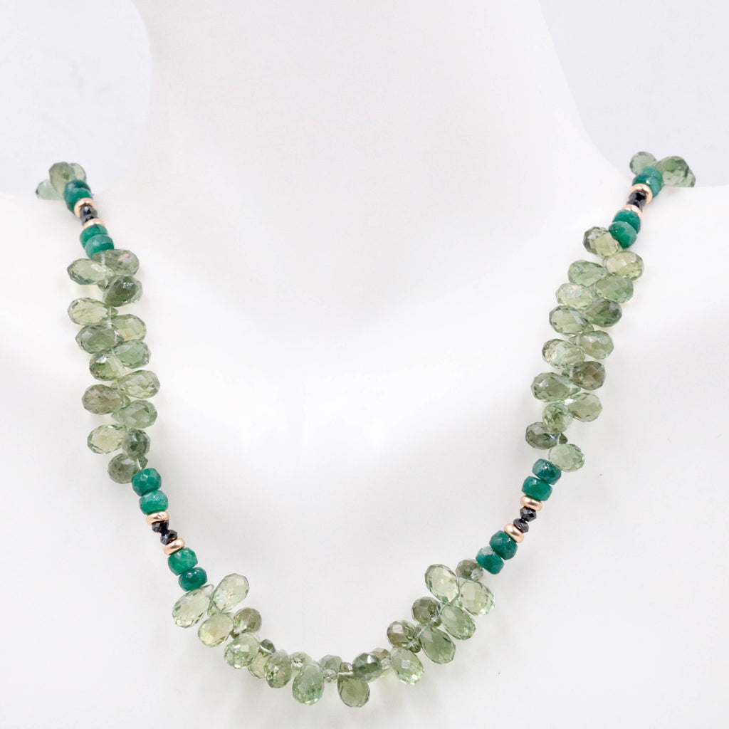 14KY Natural Apatite Necklace