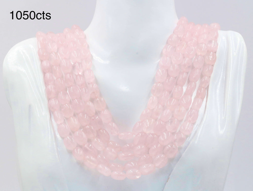 Rose Quartz Beaded Necklace: Natural Beauty