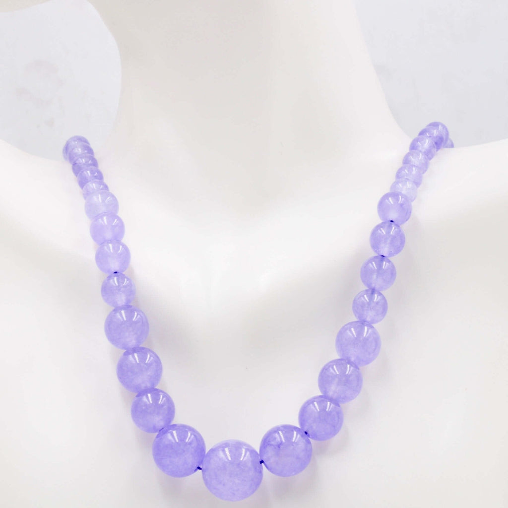 Purple Quartzite Beads Necklace: Indian Jewelry