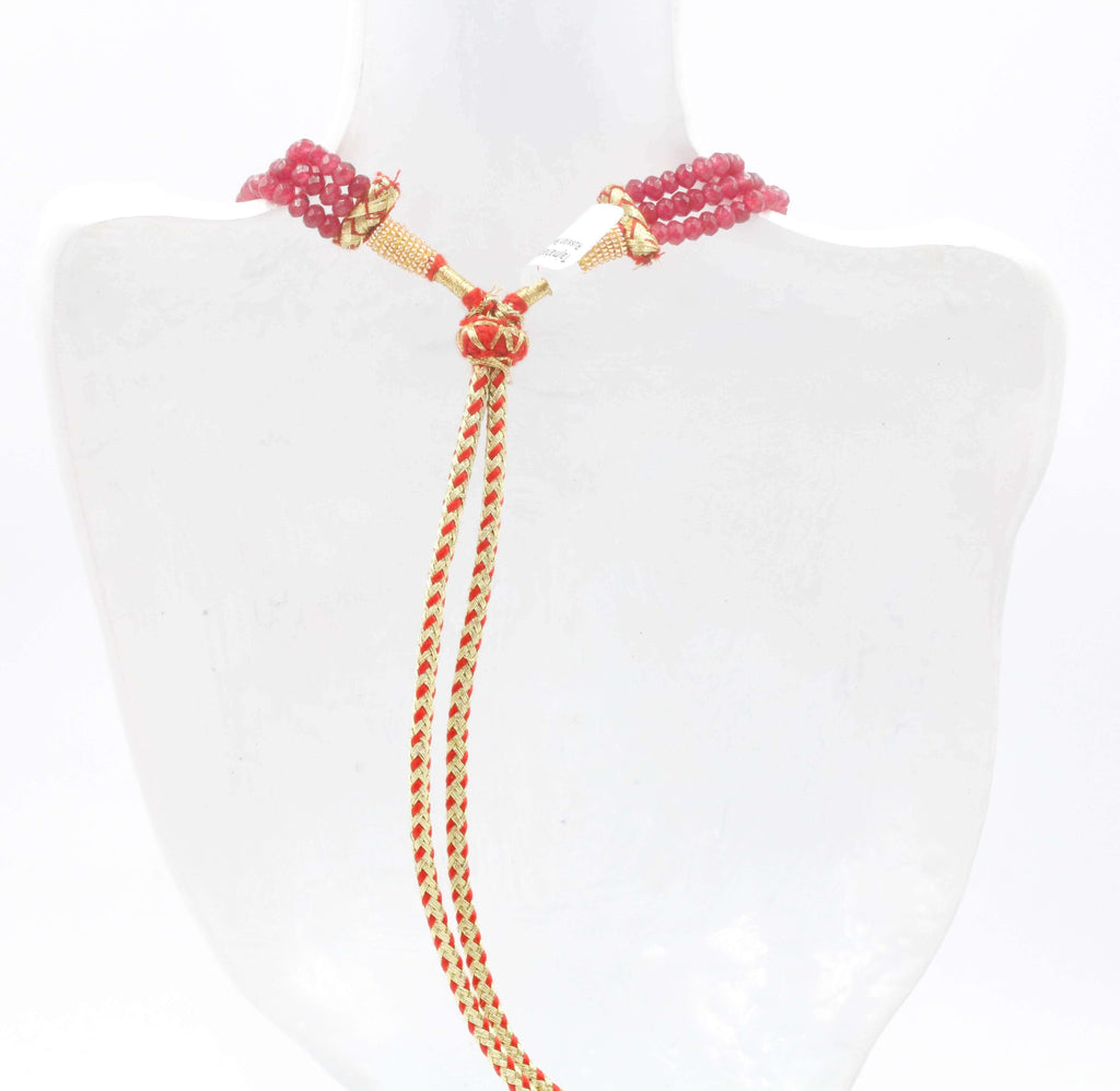 Natural Red Quartz Beads: Radiant Necklace Design