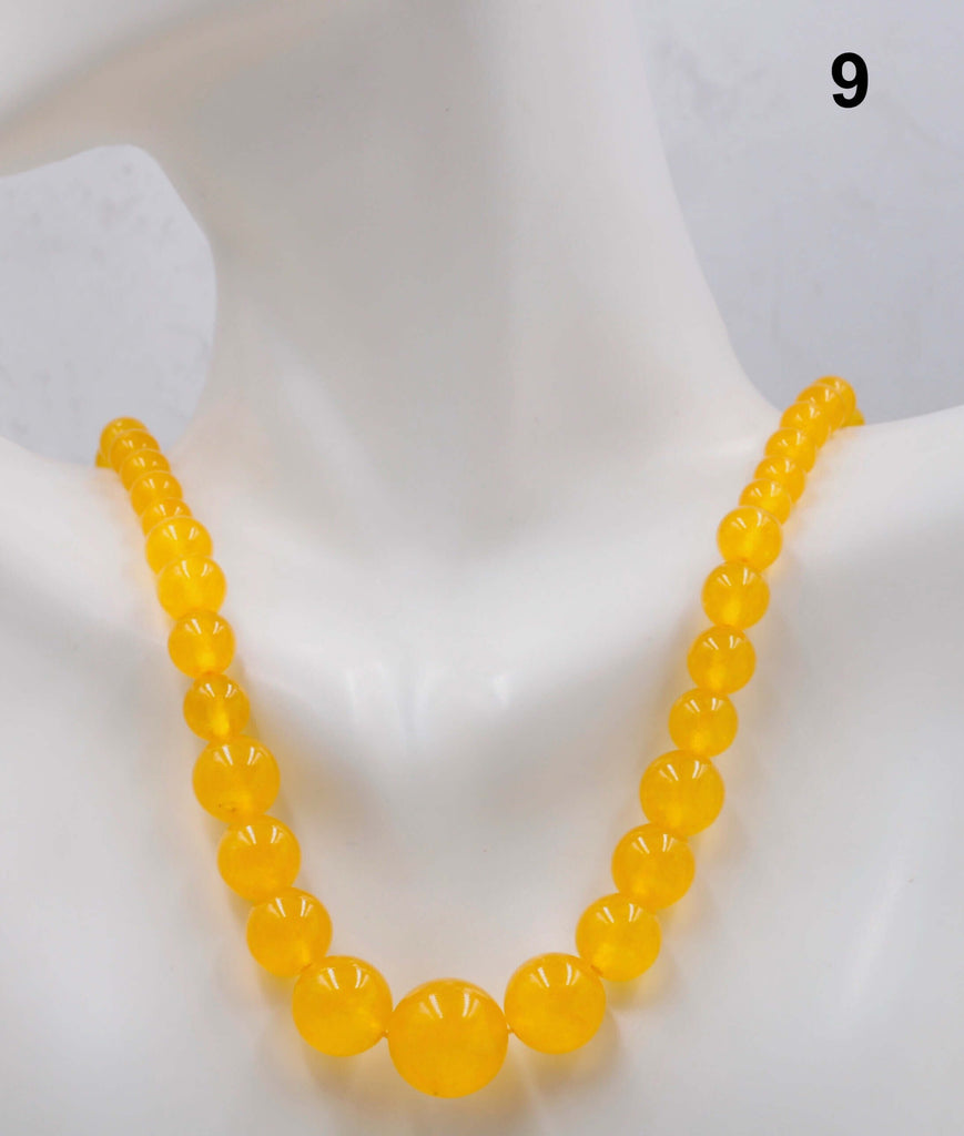 Yellow Quartzite Necklace: Polished Stone Beauty