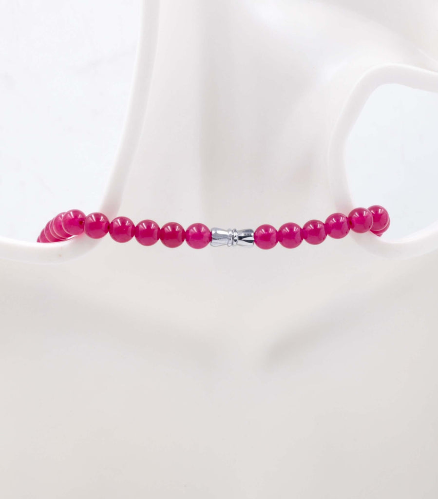Polished Beads Red Quartzite Necklace: Genuine Appeal