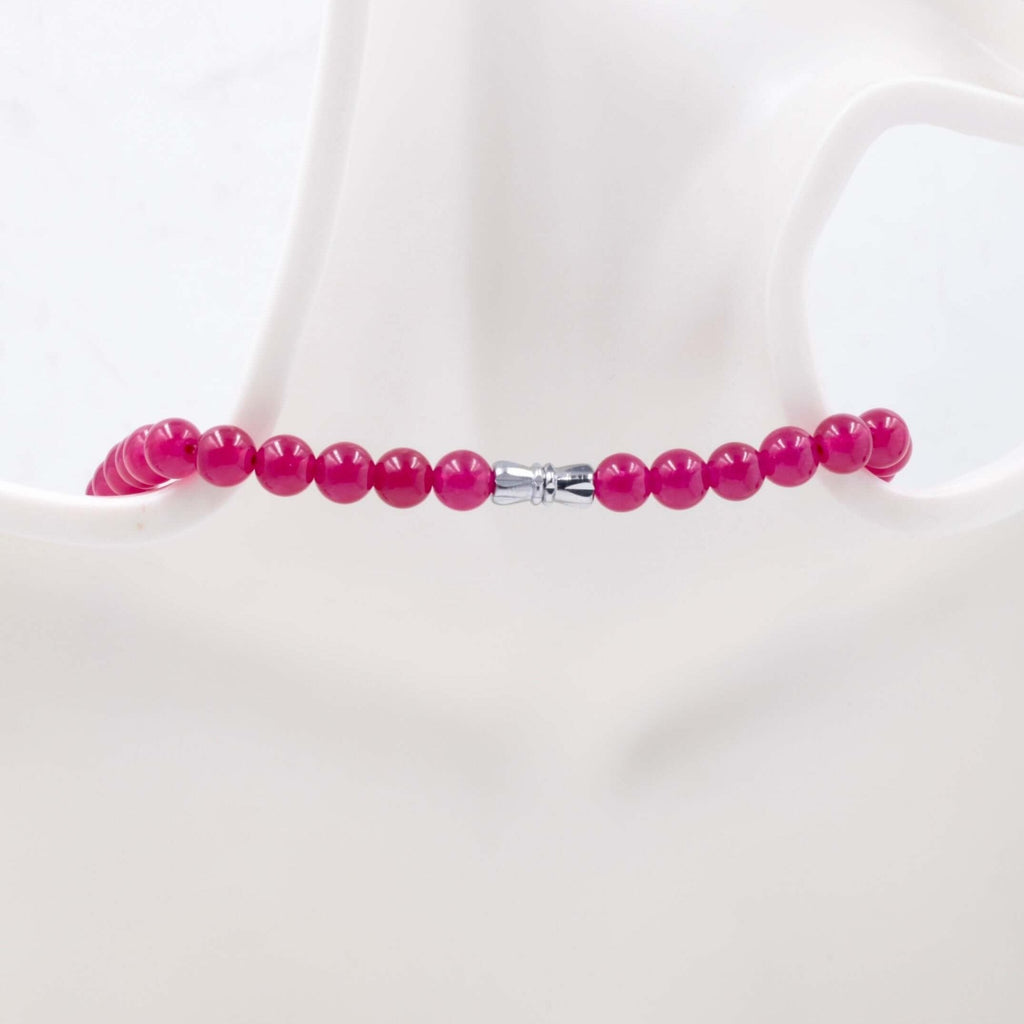 Polished Beads Red Quartzite Necklace: Genuine Appeal