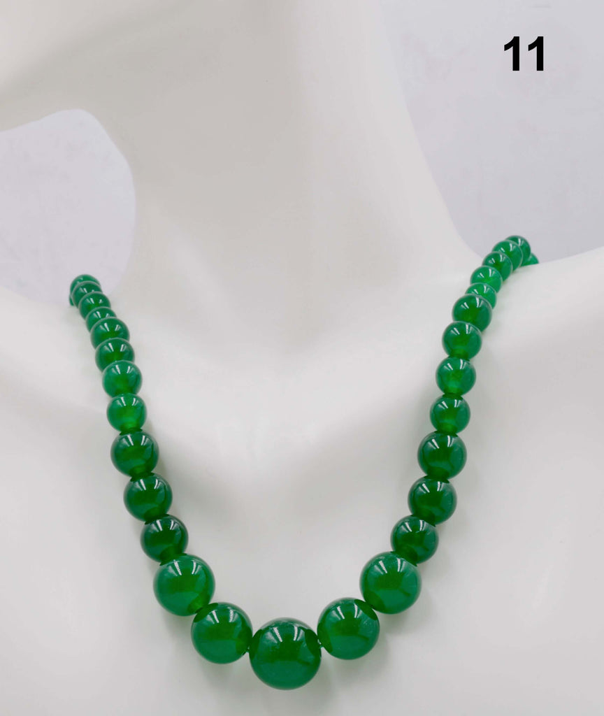 Polished Beads Green Quartzite Necklace: Genuine Appeal