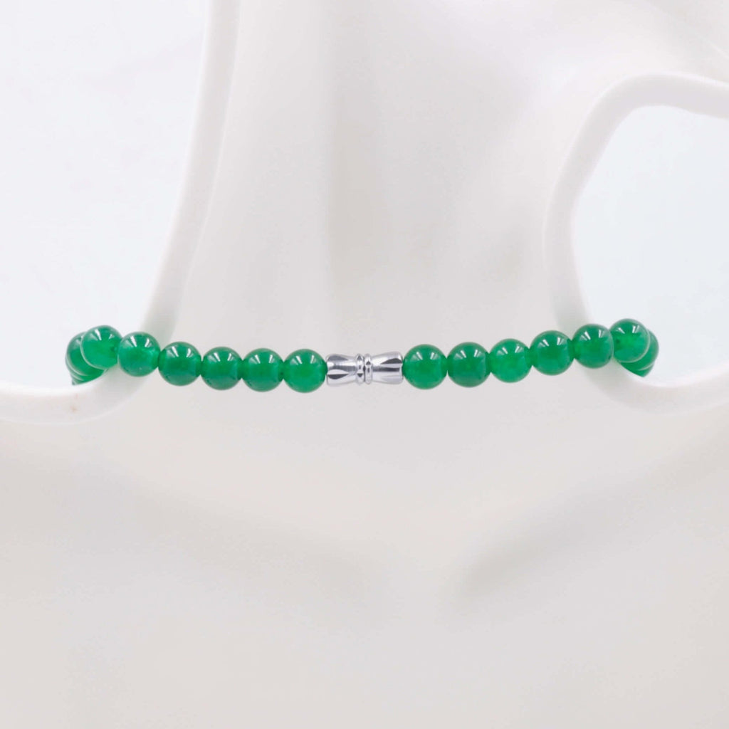 Beaded Green Quartzite Jewelry: Natural Gemstone Charm