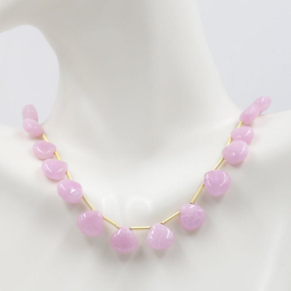 Quartz Necklace Gemstone baby pink