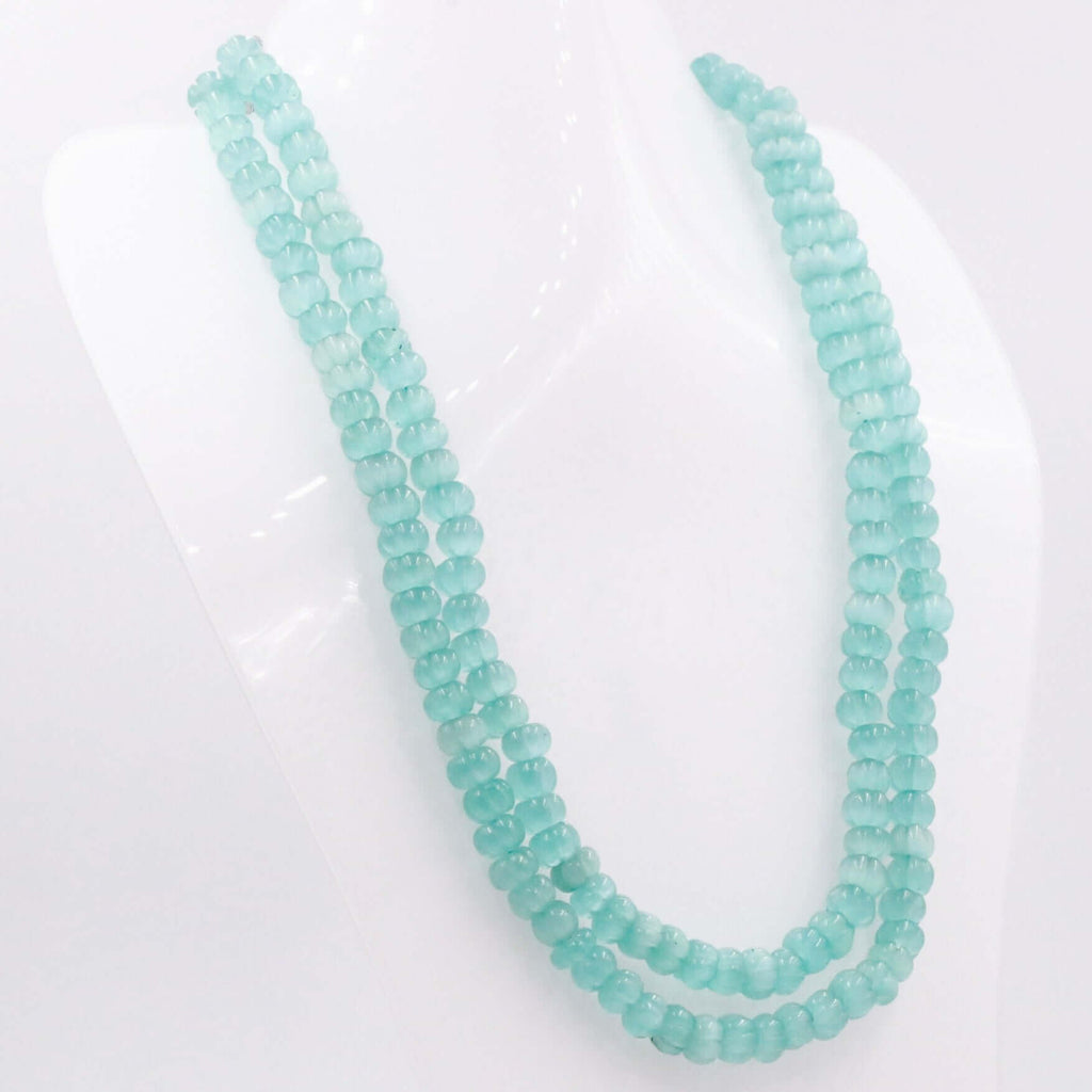 Blue Quartz Necklace for Indian Saree/Sari