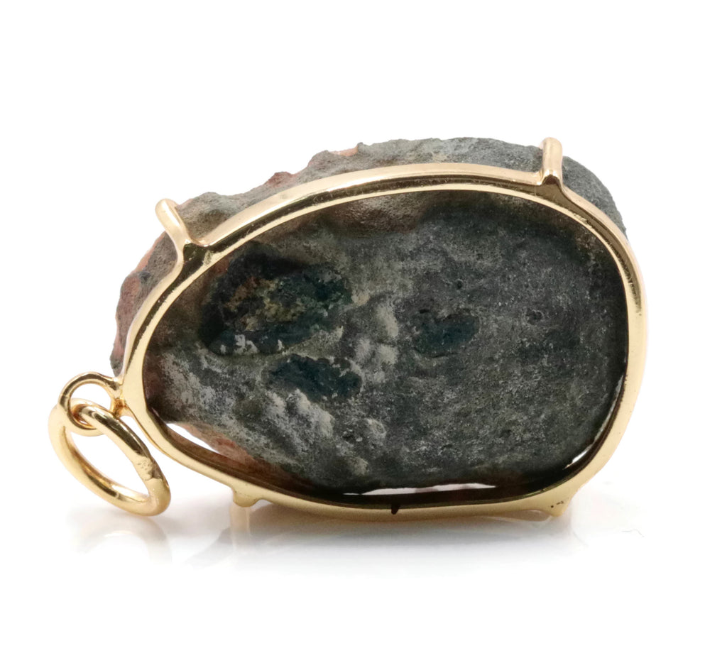 Gold Plated Geode Agate Pendant