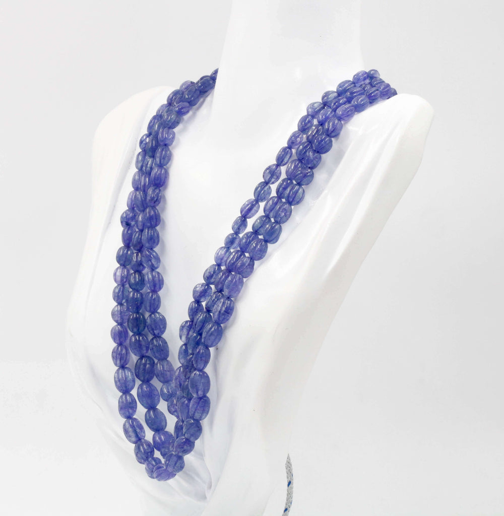 Handmade Tanzanite Quartz Beaded Necklace