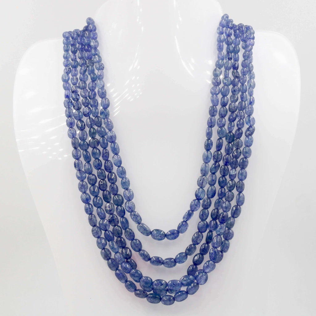 Long Tanzanite Quartz Necklace Design