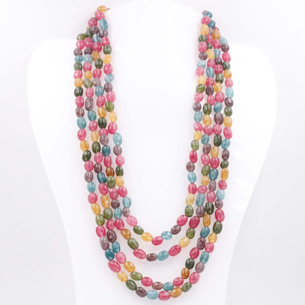 Multi Color Quartz Layered Necklace