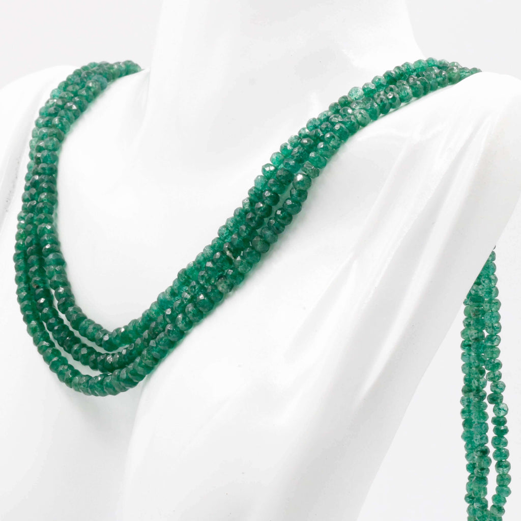 Natural Green Quartz Necklace with Indian Style