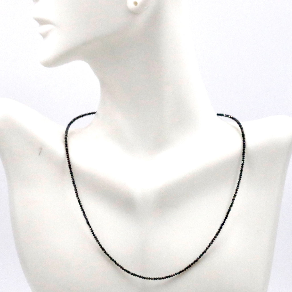 Natural Black Diamond Beads Necklace