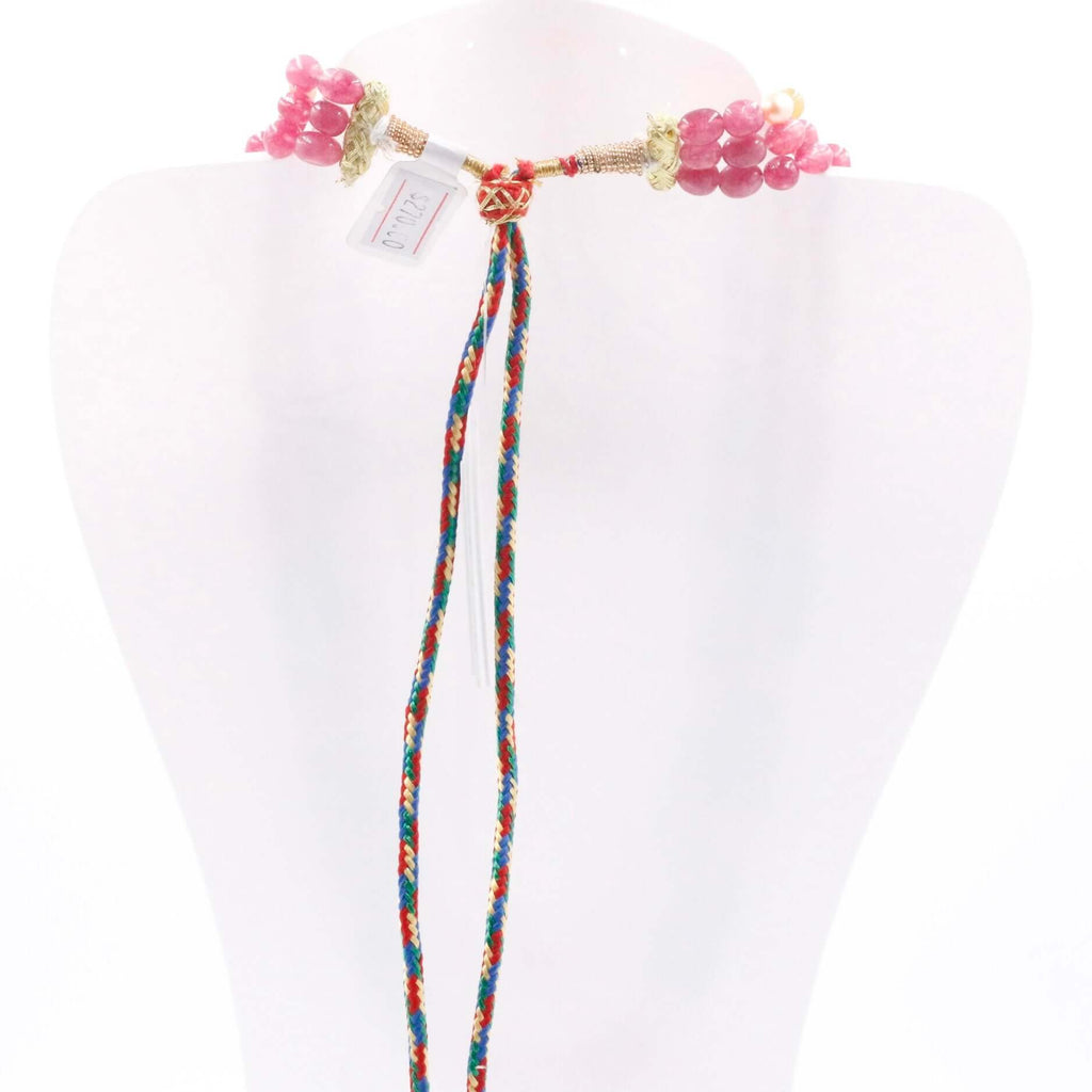 Colorful Layered Necklace with Quartz and Freshwater Pearls